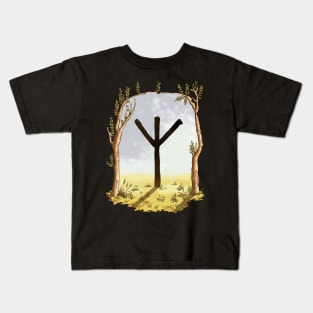 rune algiz - magical symbol Kids T-Shirt